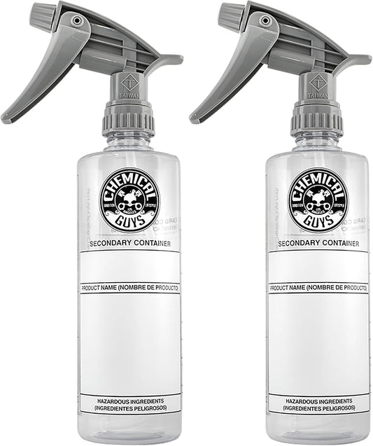Chemical Guys ACC_121.32HD Chemical Resistant Heavy Duty Bottle and Sprayer, 32 oz (Pack of 2)