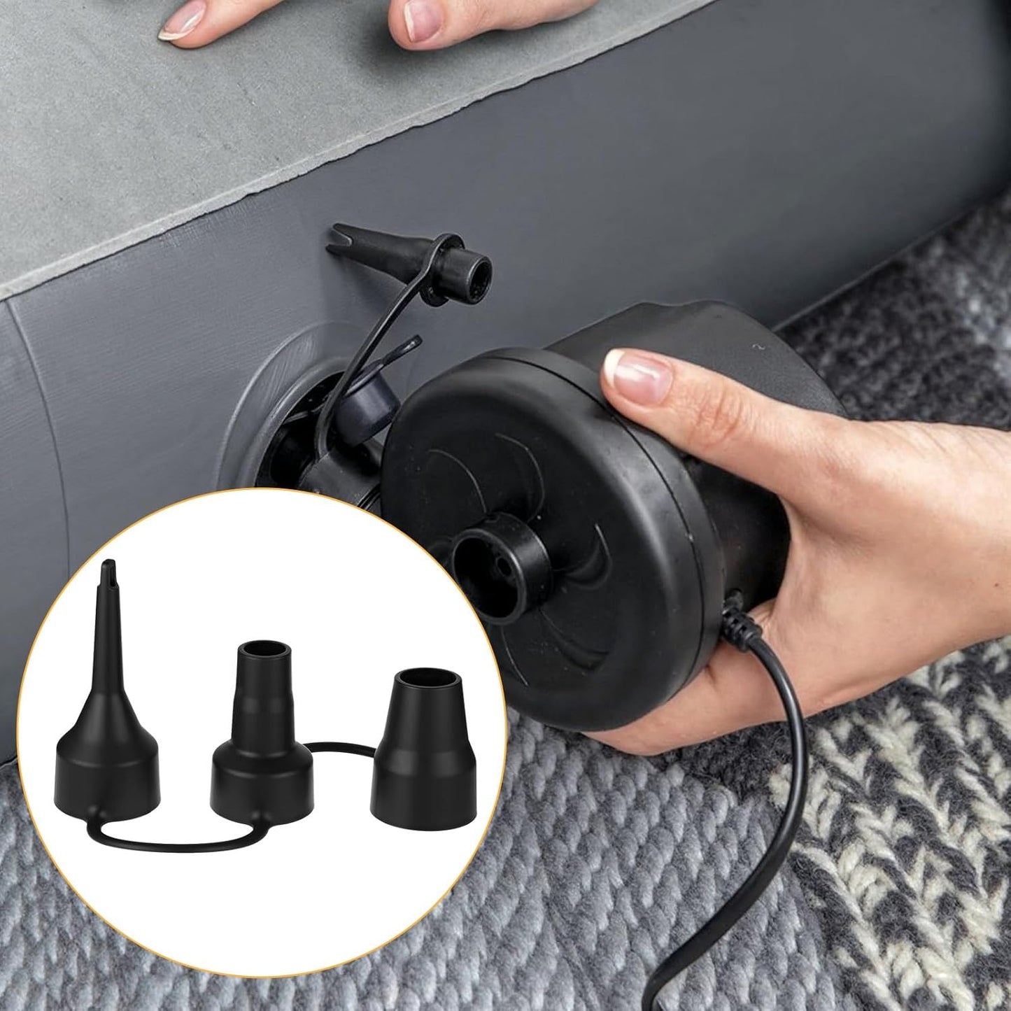 3 Sets Air Pump Nozzles Replacement Plastic Pump Nozzles 3 Sizes Inflatable Pumps Head Nozzl Air Pumps Attachments Inflator Adaptor Accessory for Airs Mattress Pool Floats