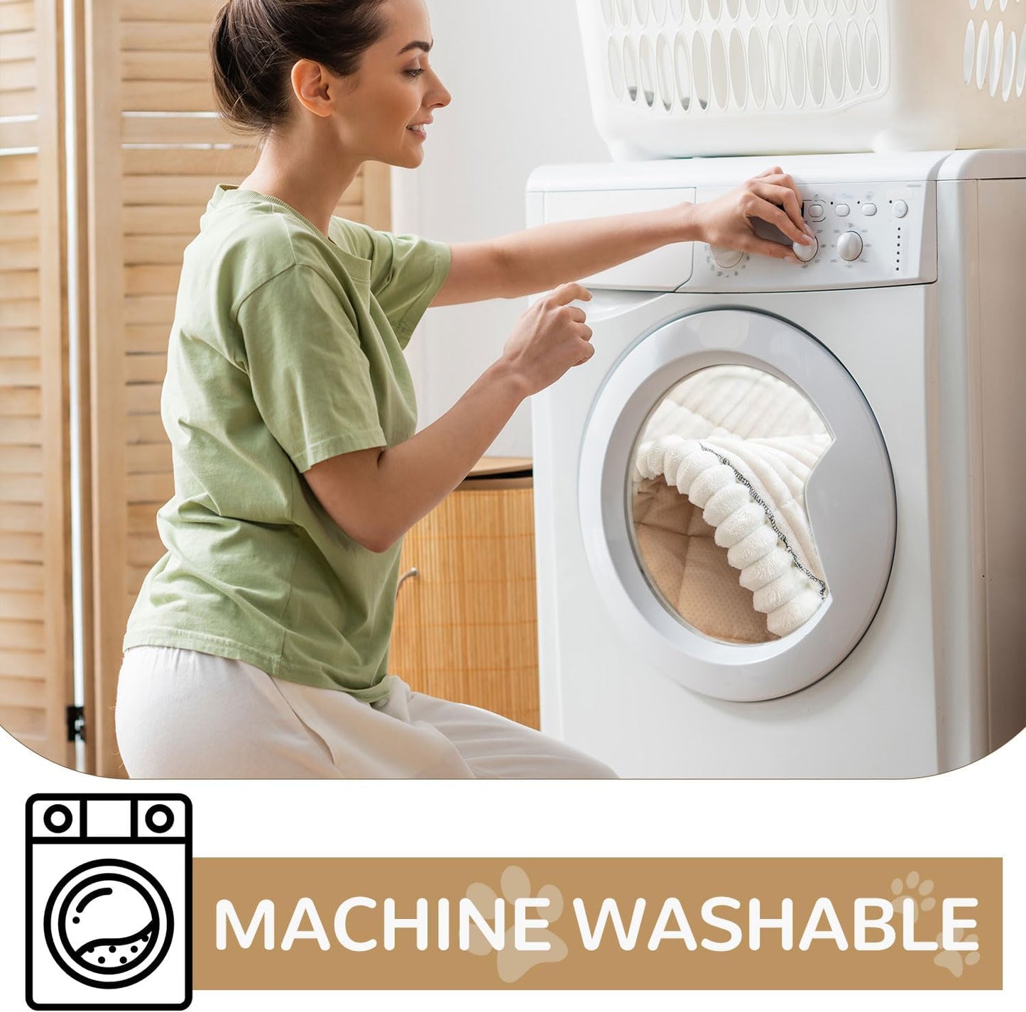 OTOB Sofa Covers for 3 Cushion Couch Washable, Fuzzy Non Slip Pet Friendly Couch Cover Protector Love Seat, All Seasons Soft Plush Furniture Bed Mats Sofa Slipcovers (Cream, 31.5" x 70.9'')