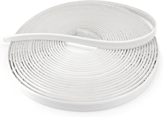 InstaTrim The Original Flexible Trim - 50ft White 1/2" Wide Caulk Tape - Adhesive Trim with Many Uses Including Caulking for Bathtubs, Sinks, Counters, Tile, Floors - Made in USA