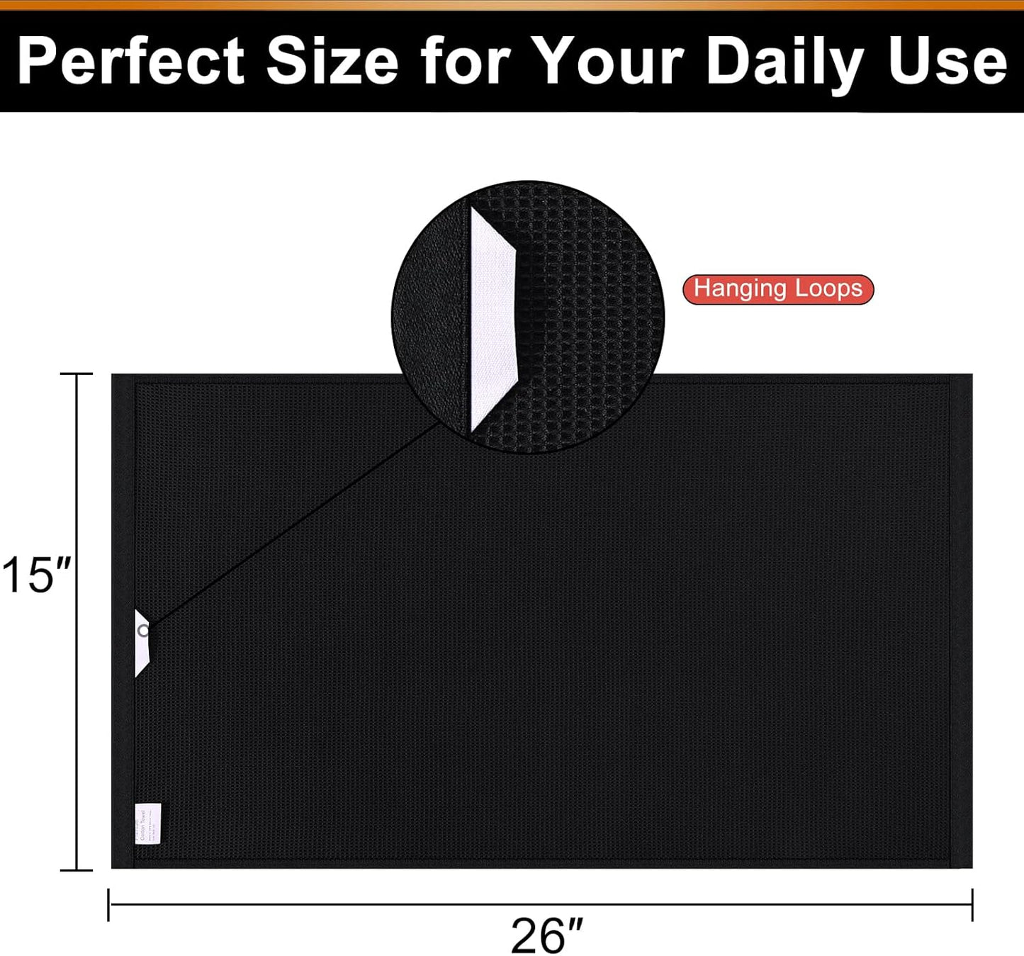 Homaxy 100% Cotton Kitchen Towels and Dishcloths Set - 8 Pack Waffle Weave Soft and Absorbent Dish Towels - 26 X 16 Inch and 12 X 12 Inch - Multiple Colour