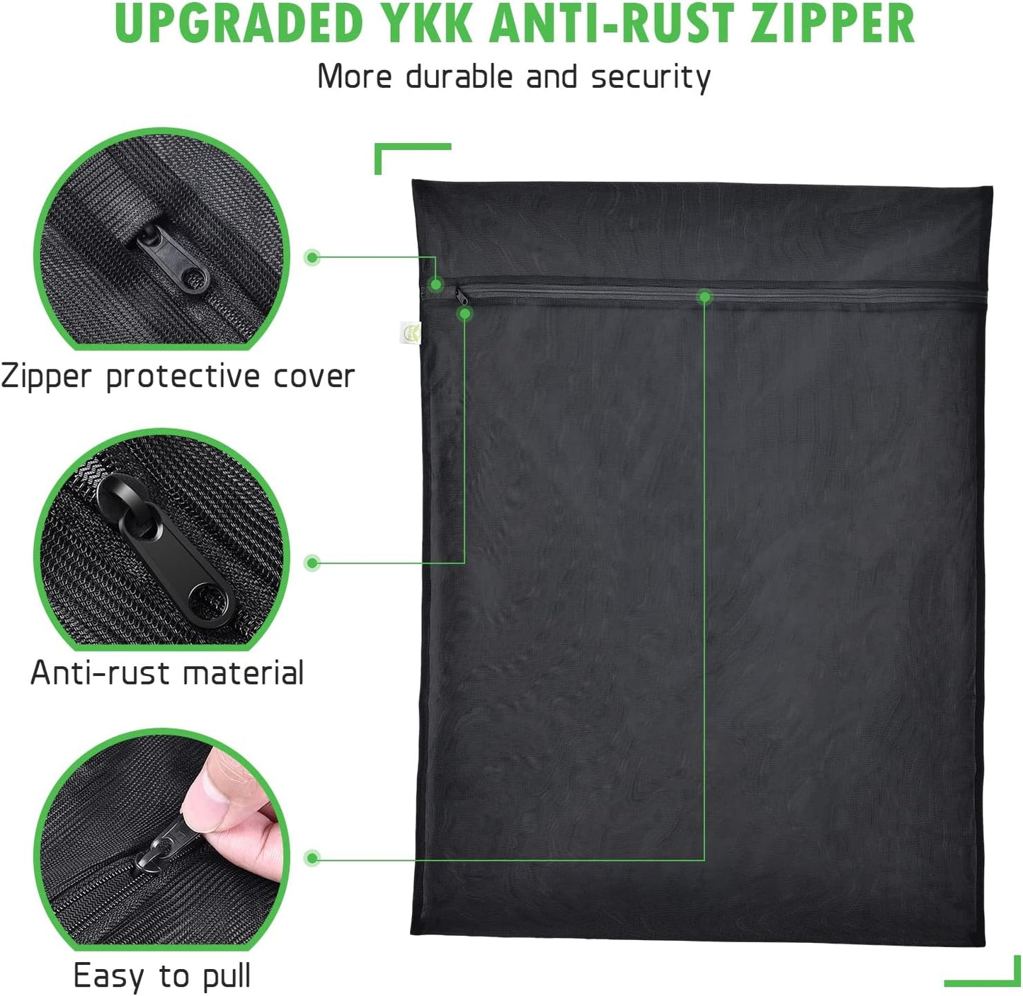 2 Pack Mesh Laundry Bags 24 x 32 inch Laundry Garment Bag Mesh Large Lingerie Wash Bags Zippered Garment Washing Net for Underwear Hosiery Blouse Sweater Dress