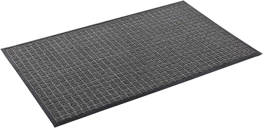 Kempf Water Retainer Entrance Mat, Indoor Outdoor Rubber Rug, Moisture Trapping, Absorbent Mat, 18 by 30-inch, Black
