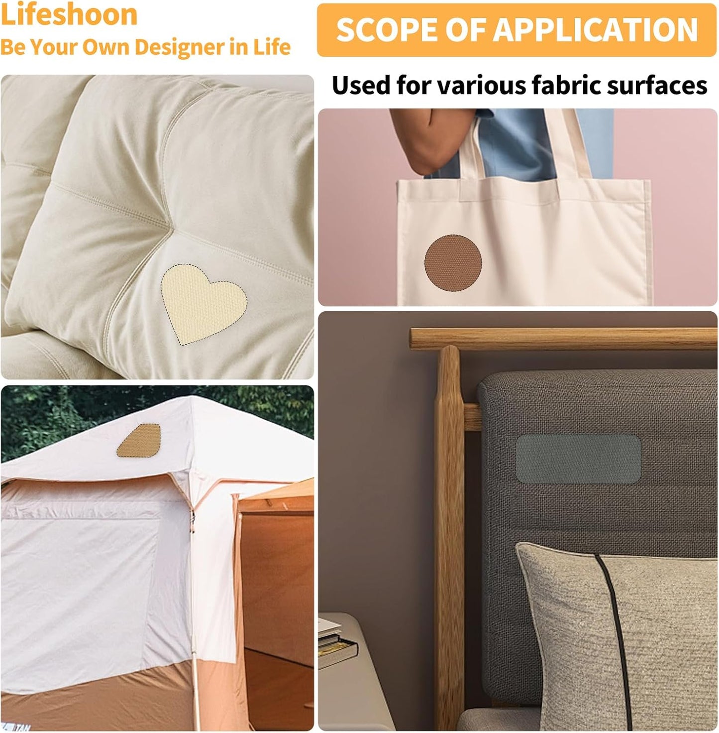 Fabric Repair Patches, 35X79 Inch Canvas Self-Adhesive Fabric Patches Tape Durable, DIY Large Canvas Repair for Sofa, Couches, Furniture, Chair, Clothing （35X79 Inch, Dark Grey）