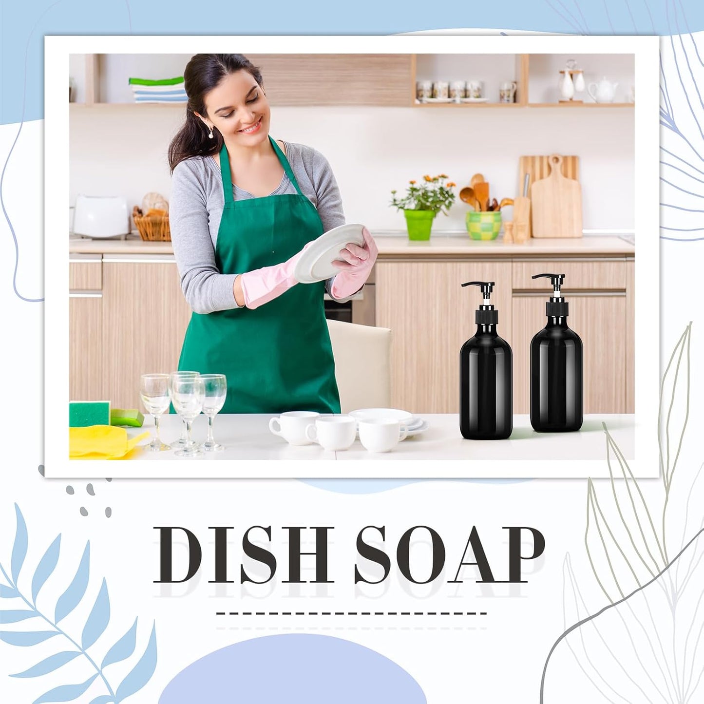 Tessco for you 12 Pack Black Soap Dispenser Empty Plastic Pump Bottles Dispenser Refillable Shampoo Container for Hand Sanitizer Soap Lotion Body Wash Conditioner Bathroom Kitchen Travel(16.9 oz)