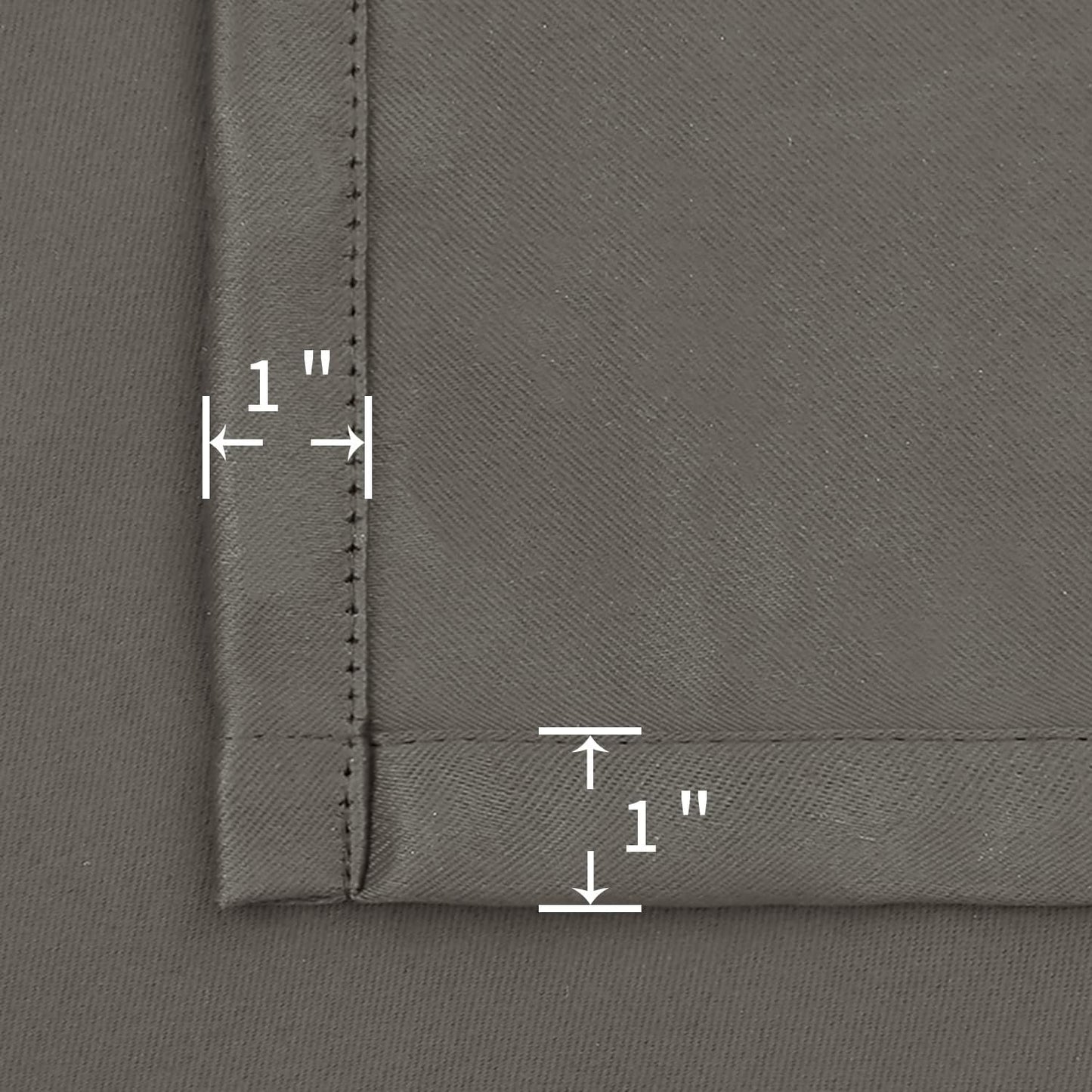 BGment Rod Pocket Blackout Curtains for Bedroom - Thermal Insulated Room Darkening Curtain for Living Room, 52 x 84 Inch, 2 Panels, Grey