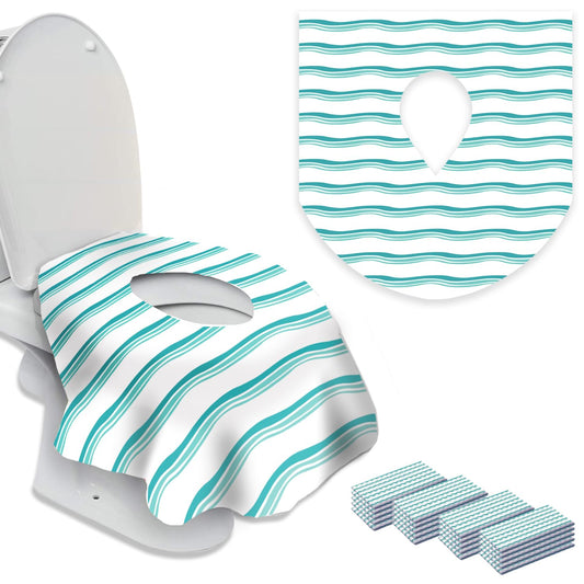 20 Extra Large Toilet Seat Covers Disposable for Kids & Adults-Toilet Covers Disposable for Travel-Toddler Toilet Seat Cover Liners for Potty Training-Individually Wrapped-Waterproof (Green)