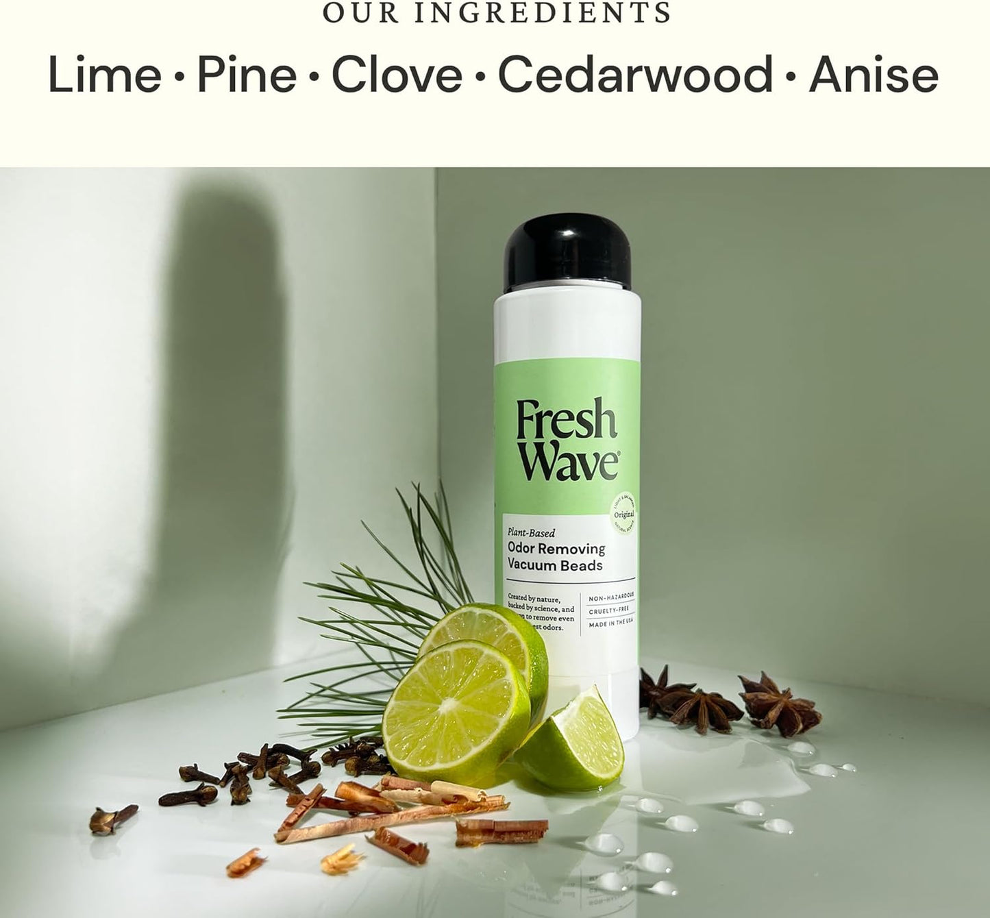 Fresh Wave Vacuum Odor Eliminating & Deodorizer Beads, 5.25 oz. | Pack of 2 | Safer Odor Relief | Natural Plant-Based Odor Eliminator | Odor Absorbers for Home | Keeps Vacuum Fresh Between Uses