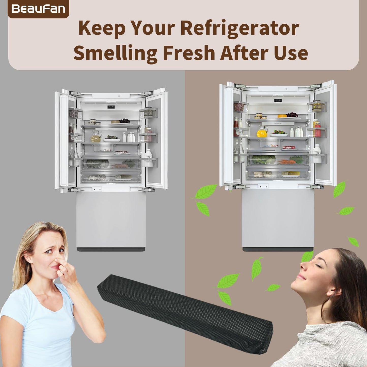 4 Pack Active Airclean Filter 7236280 Replacement for Miele Refrigerator, Odor Eliminator, Odour-Absorbing Active AirClean Filter for Refrigerator