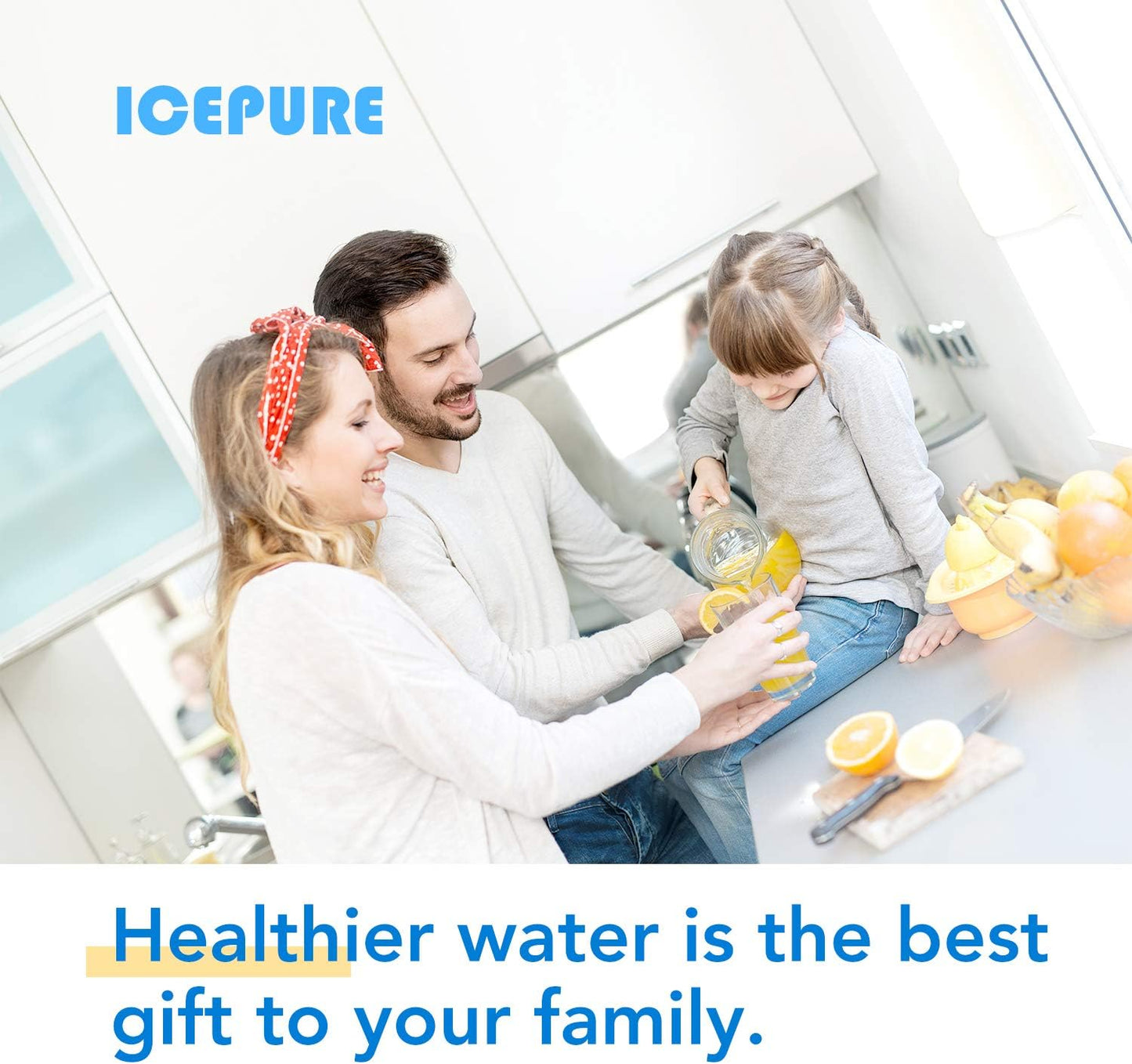 ICEPURE AF004 Refrigerator Air Filter Replacement for LG LT120F, Kenmore Elite 469918, ADQ73214402, ADQ73214404, 6PACK