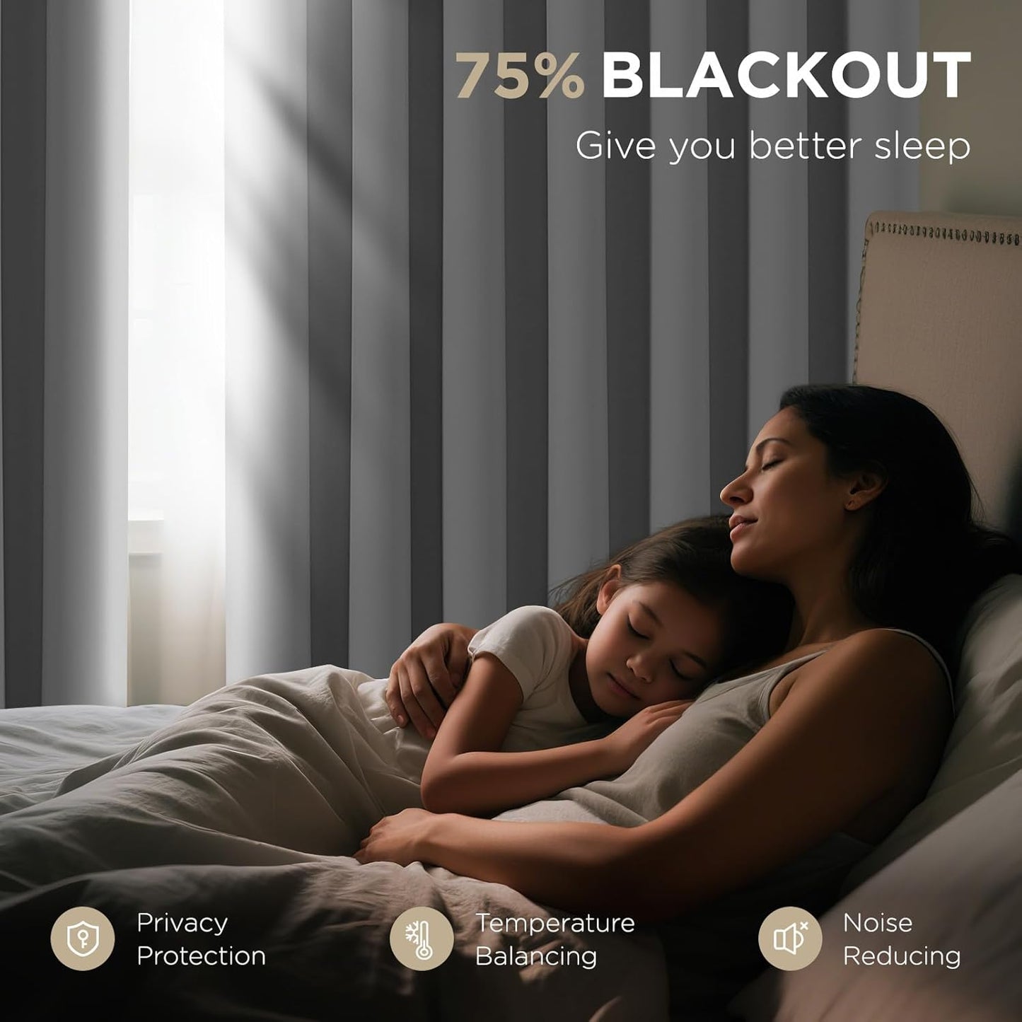 Joydeco Blackout Door Curtain for Doorway Privacy 78 Inches Long, Grommet Closet Curtain for Open Closet, Room Divider for Bedroom Living Room (Pure White, 40Wx78L, 1 Panel)