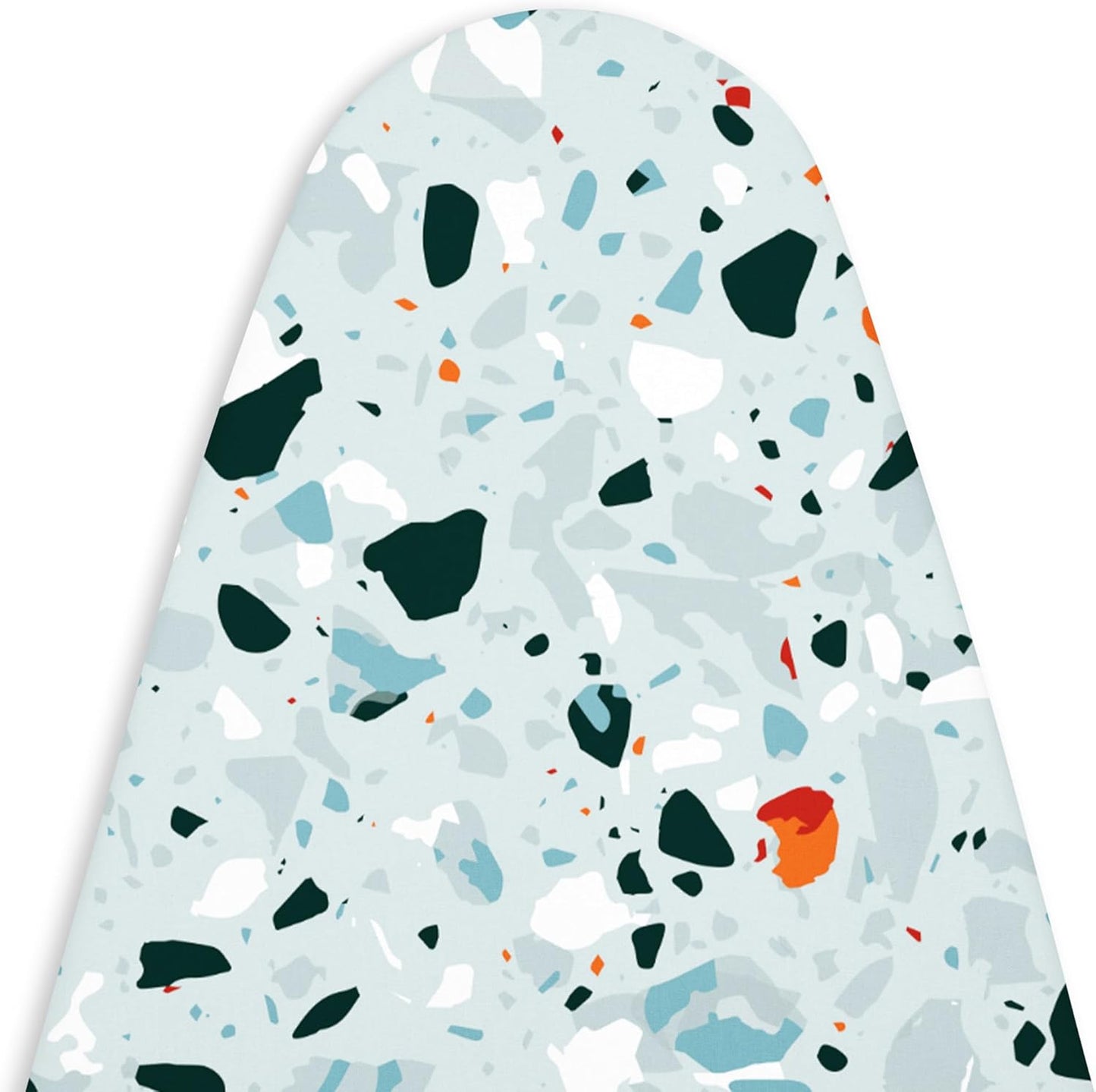 Encasa XO Ironing Board Cover and Pad - Thick 4mm Felt, Heat & Scorch-Resistant, Fits Medium Boards 42"x14", Elastic Bungee Cord Tightening, Easy Fit, Stain-Safe Dye, Terrazzo Mint