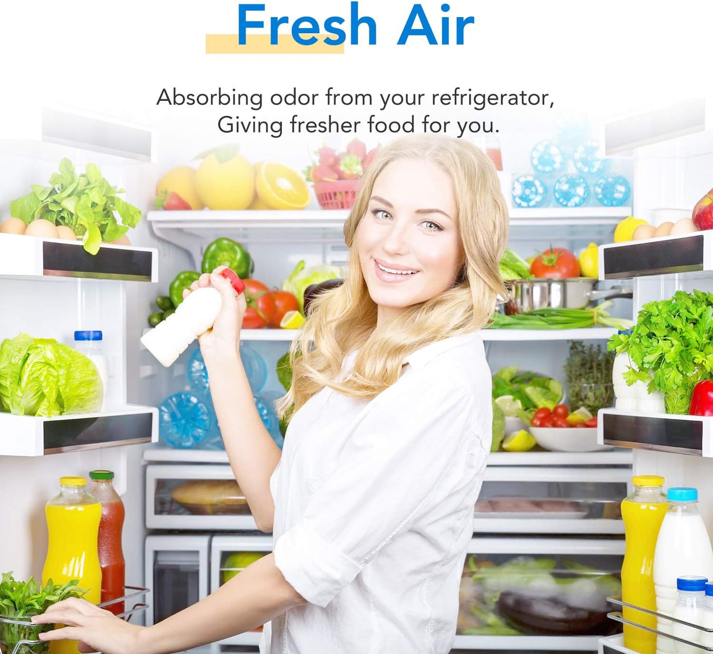 ICEPURE AF004 Refrigerator Air Filter Replacement for LG LT120F, Kenmore Elite 469918, ADQ73214402, ADQ73214404, 6PACK