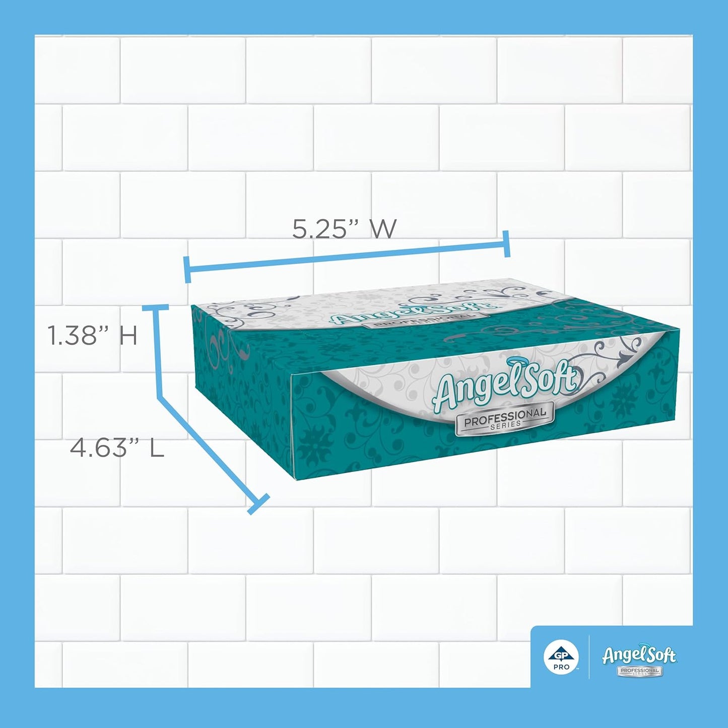 Georgia-Pacific Angel Soft Professional Series 2-Ply Facial Tissue (48550), 50 Sheets Per Box, 60 Tissue Flat Boxes Per Bulk Case