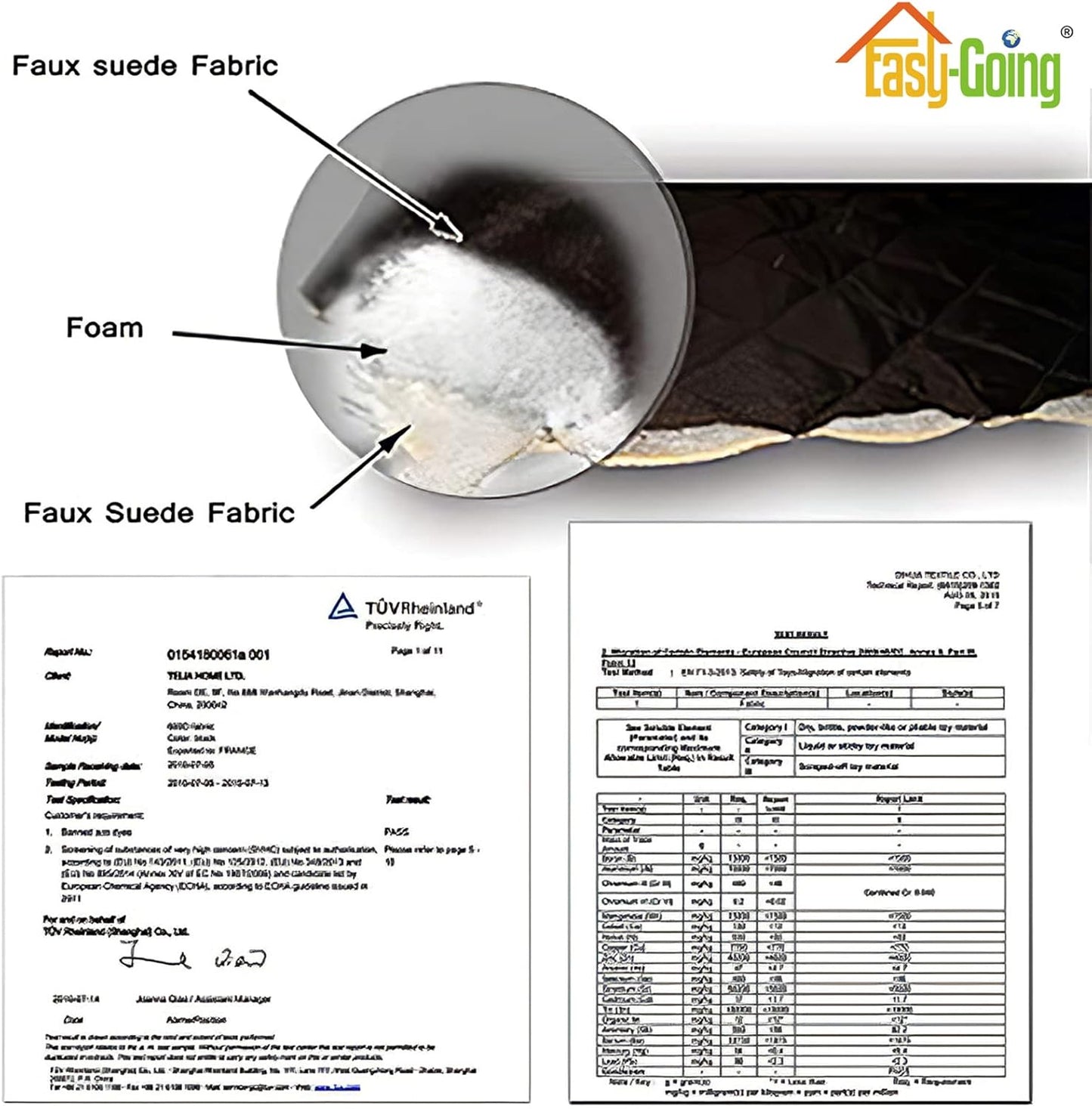 Easy-Going Sectional Couch Covers for Dogs L Shape Sofa Cover Reversible Sofa Slipcover Chaise Lounge Cover Furniture Protector Cover for Pets Dog Cat (30 x 50 inches, Chocolate/Beige)