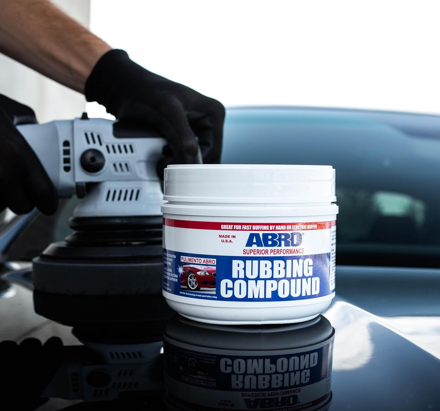 ABRO Superior Performance Automotive Rubbing Compound for Oxidized Finishes, Buff, Shine, Smooth, & Clean, Scratch Remover for Vehicles, Boats, & Bikes - 32 oz.