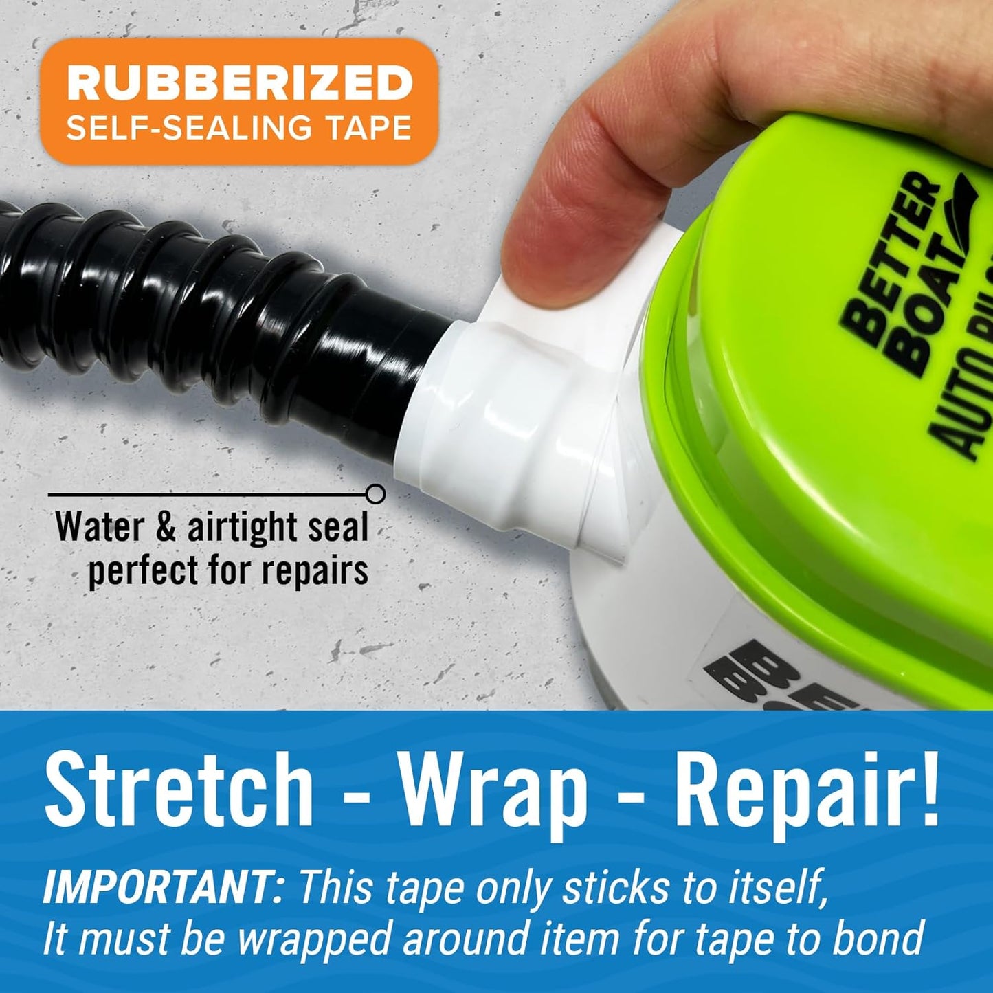 White Heavy Duty Silicone Tape, Self-Fusing Rubber Hose and Plumbing Water Pipe Repair Seal, Coax Electrical or Waterproof Tape for Leaks, 15ft