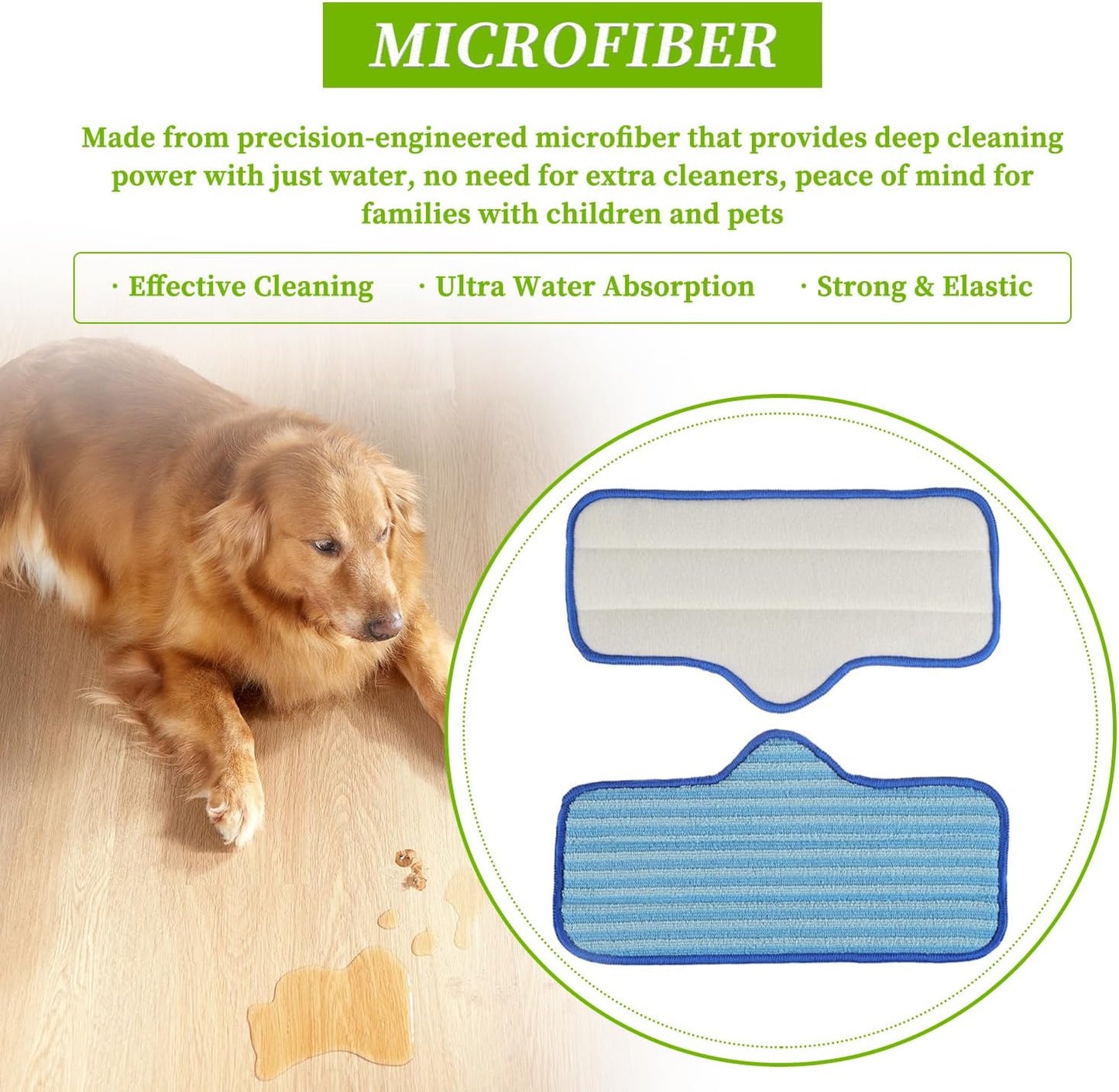 Reusable Microfiber Steam Mop Pad fit for Dupray Neat Steam Cleaner Steam Mop Cleaning Pads(Pack of 10pcs)