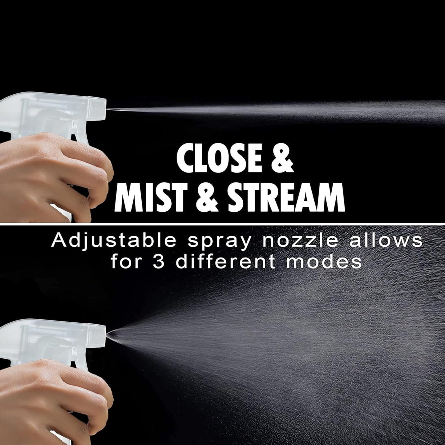 Glass Spray Bottles with Silicone Sleeve Protection, 16 oz 2 Pack, Empty Refillable Containers, Reusable Spray Bottles with Adjustable Nozzle for Hair, Cleaning Solutions and Plants , Blue&Grey