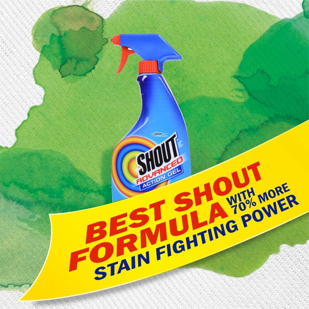 Shout Advanced Laundry Stain Remover Gel for Clothes Laundry, Breaks down stubborn, dried-in, and tough stains - 22oz Spray