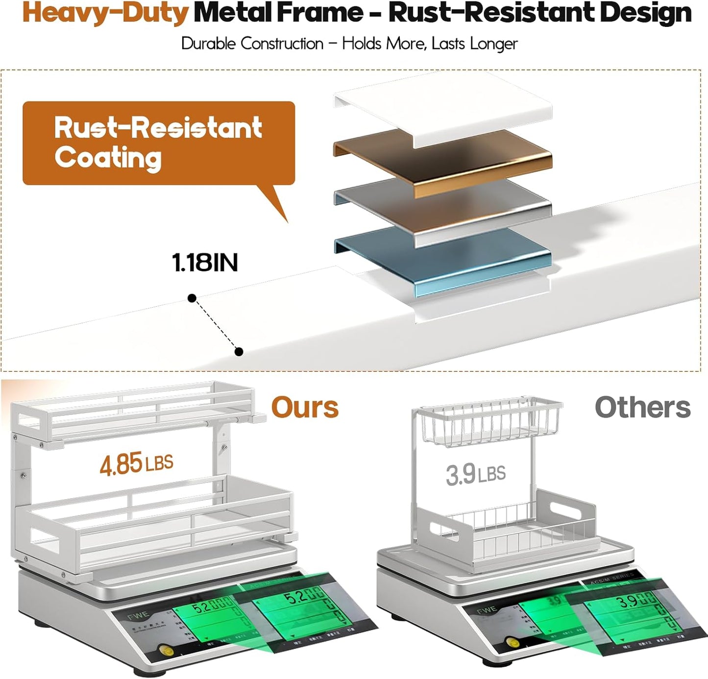 2-Pack 19"Deep Under Sink Organizer And Storage, 2-Tier L-Shaped Pull Out Cabinet Organizer with Upgraded Slide Rails, Height Adjustable Drawers for Kitchen&Bathroom, Extra-Large Storage Shelves–Gray