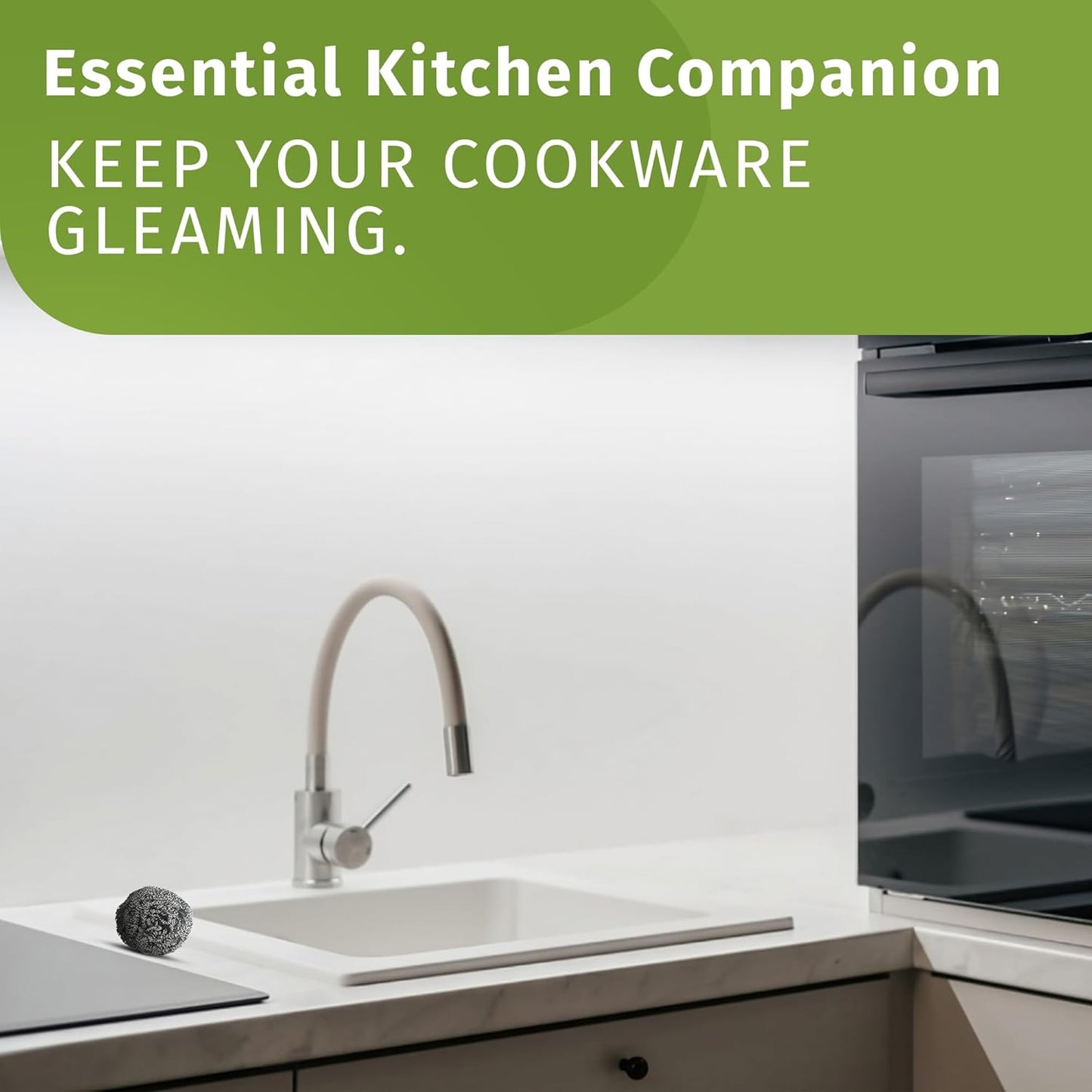 Brheez Stainless Steel Cleaner Scouring Pads [12 Pack] - Industrial & Commercial Strength Large Cleaning Supplies Dish Sponge - Individually Wrapped 50 Gram