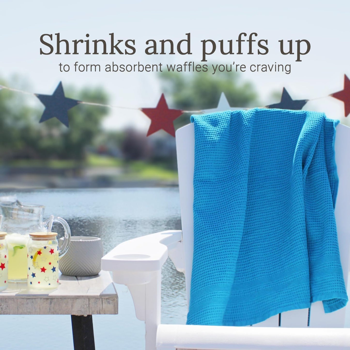 GILDEN TREE Waffle Bath Sheet Large Bath Towels Quick Dry Thin Body Towels, 40x80 Oversized Bath Towels for Adults, 2 Pack Bath Sheet Set, Classic Style (Aqua)