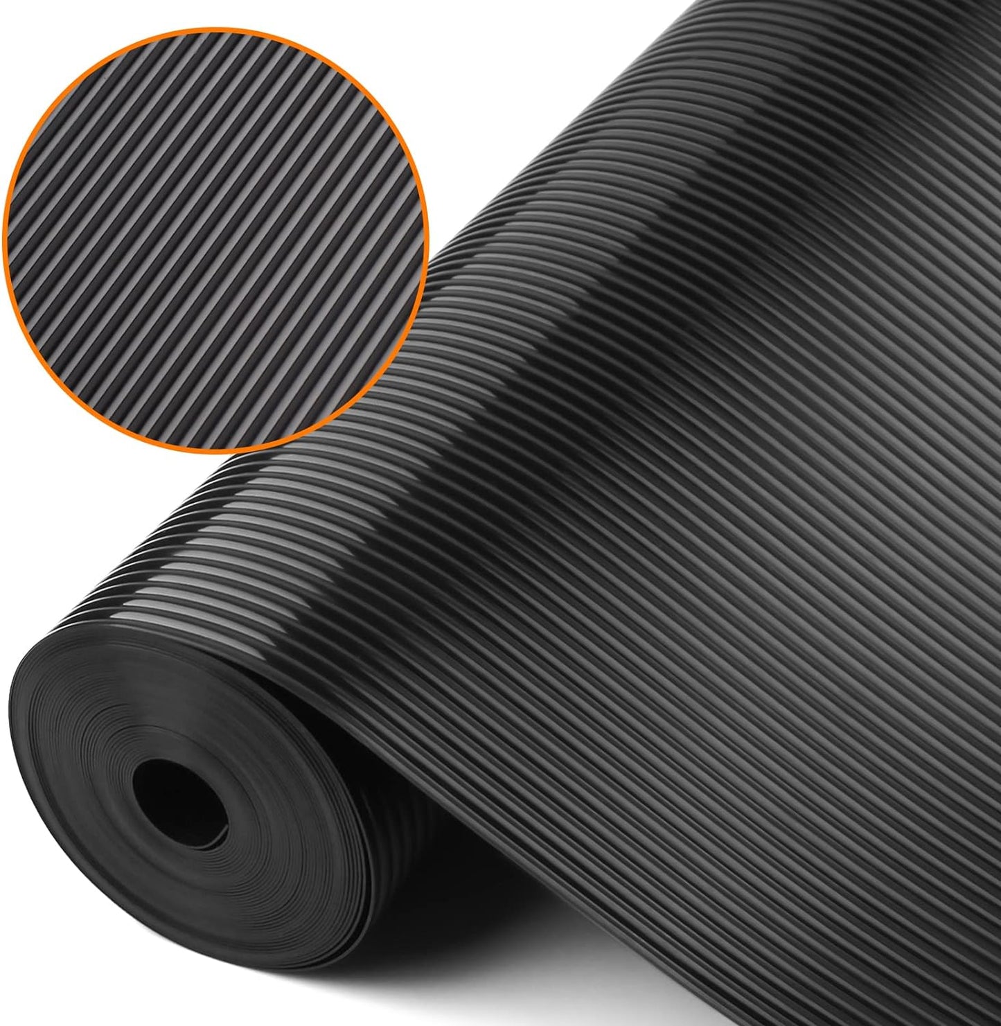 Shelf Liners for Kitchen Cabinets Non Adhesive Drawer Liner EVA Material Cupboard Mat Refrigerator Mats Washable Fridge Liner for Cabinet, Storage and Desks 11.8 x 59 Inches Black