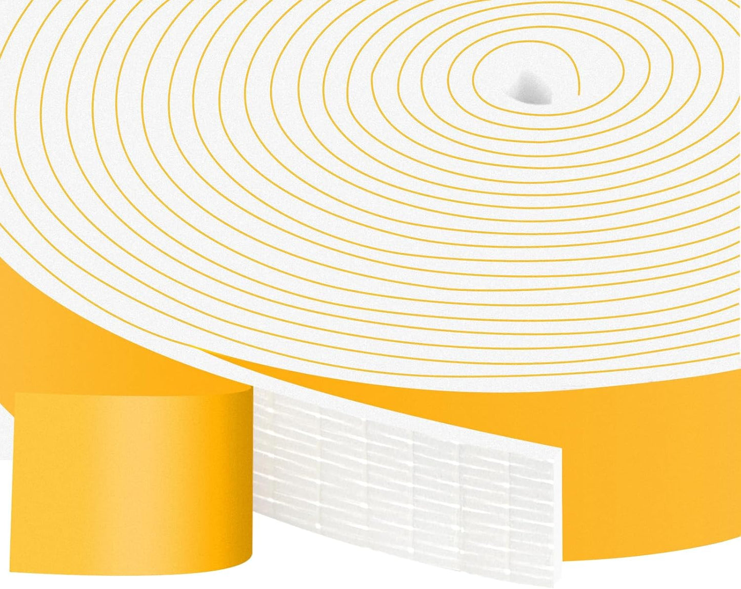 White Strong Adhesive Foam Sealing Weather Stripping, High Density Door Insulation Strip, Closed Cell Foam Weather Stripping for Doors and Windows Insulation (1 in x 1/8 in x 33Ft)