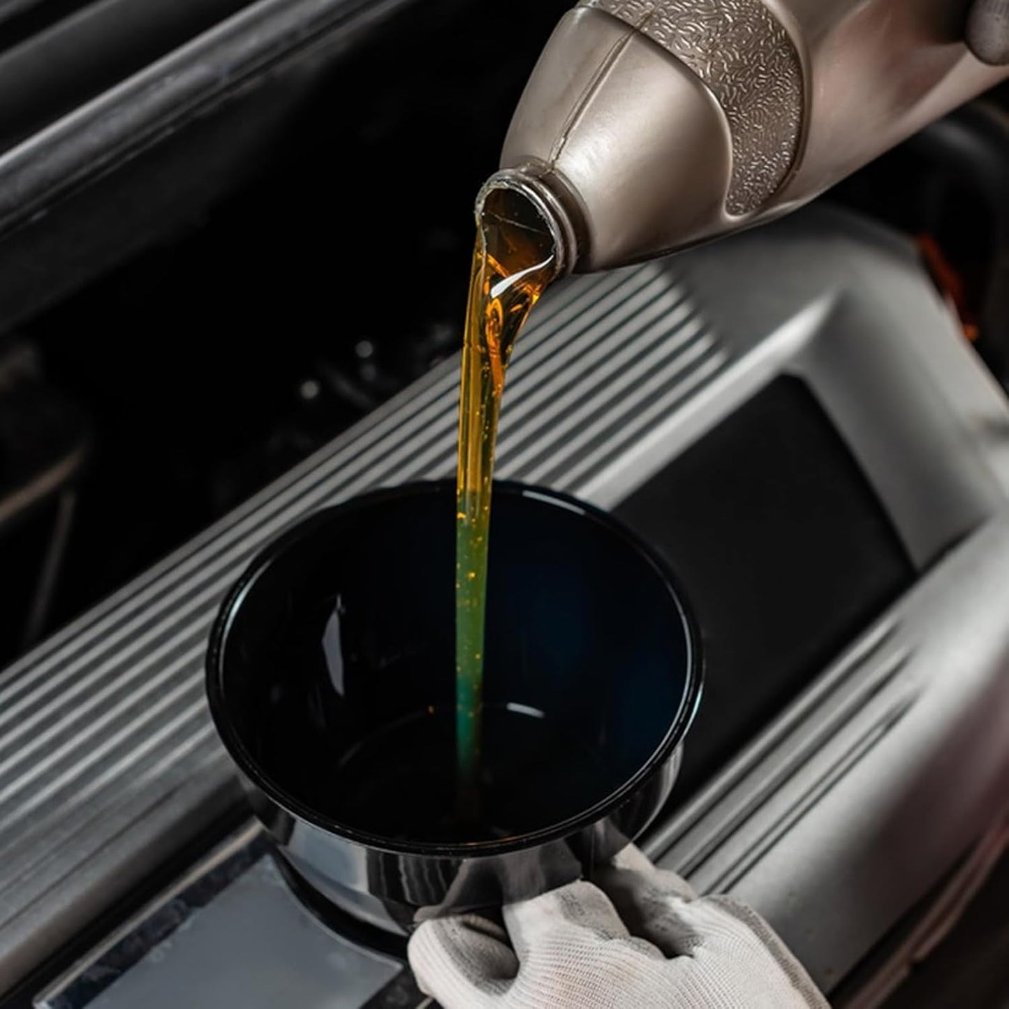 4 PcsOil Funnel Kit,Car Oil Funnels for Automotive Use,Flexible Oil Funnels,Wide Mouth Automotive Flex Funnel with Hose&Mesh Screen Filter for Car Motorcycle Engine Oils Gasoline Diesel Water Liquid