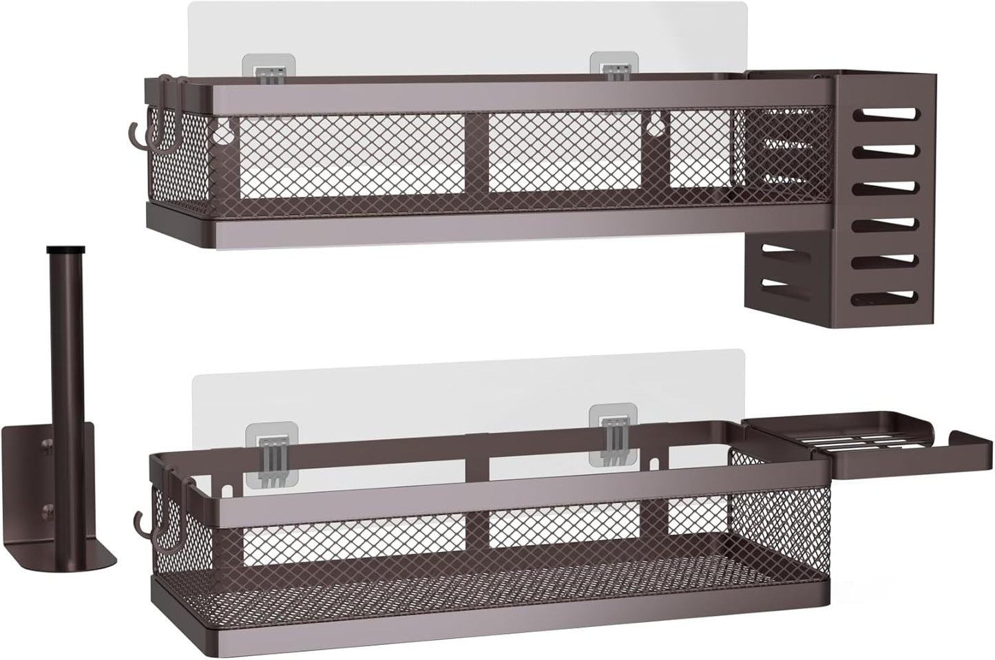 PUSDON Metal Wall Hanging Basket 2 Packs DIY Suitable for Multiple Scenes - Middle Bronze Netting Suit