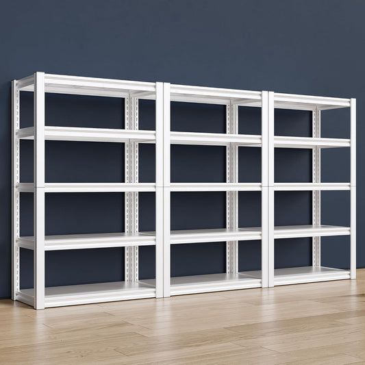 Raybee 5 Tier White Metal Heavy Duty Garage Shelving Unit 2000LBS Storage Shelves