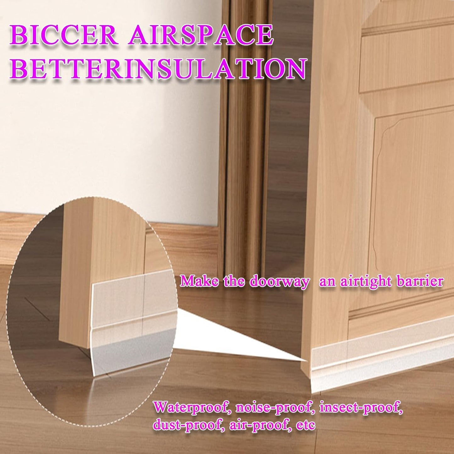 Weather Stripping Door Seal Strip for Gaps, Silicone Draft Stopper Adhesive Tape for Sliding Doors, Windows, Shower Glass, Soundproof Seal for Home Insulation, 32.8ft Roll Brown