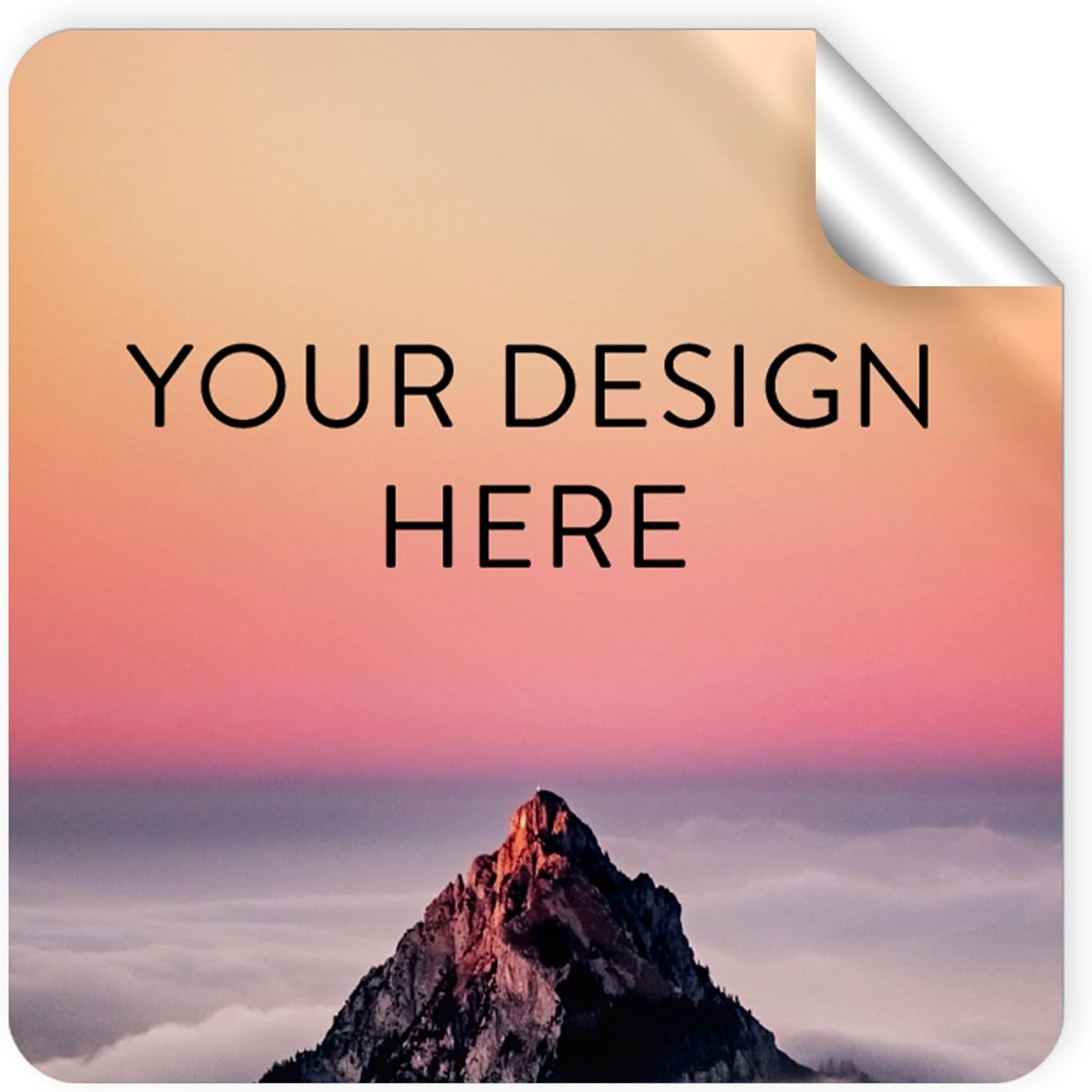 100 Custom Vinyl Stickers - Upload Your own Image, Text, Design, Logo - Personalized Logo Labels for Handmade, Packaging, Bottle, Jars, Candle, Brand Stickers (Foggy Valley, 6x6)