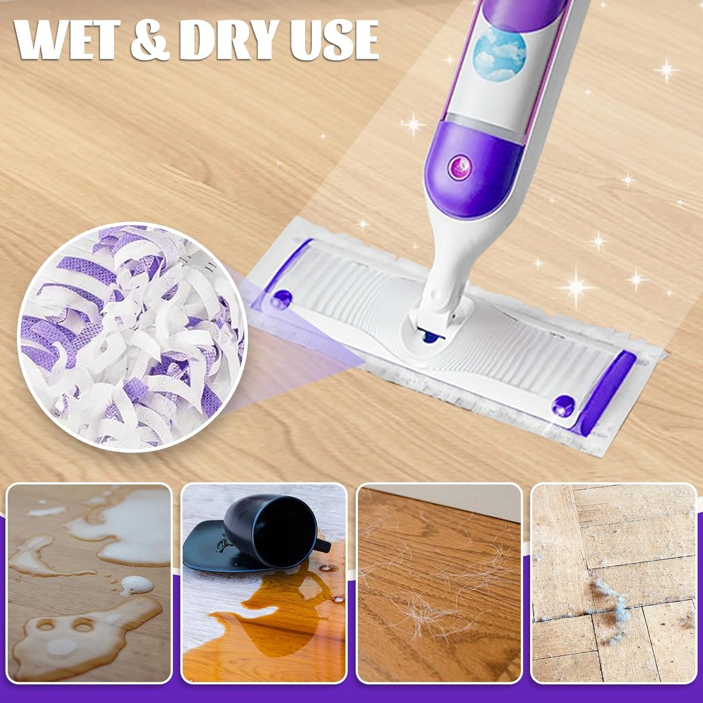 25 Pack Disposable Mop Pads for Swiffer Power Mop Pads, Replacement for Swiffer Power Mop Refills Compatible with Swiffer Power Mop Pads, Multi-Surface Mop and PowerMop Wood Mop Floor Cleaning