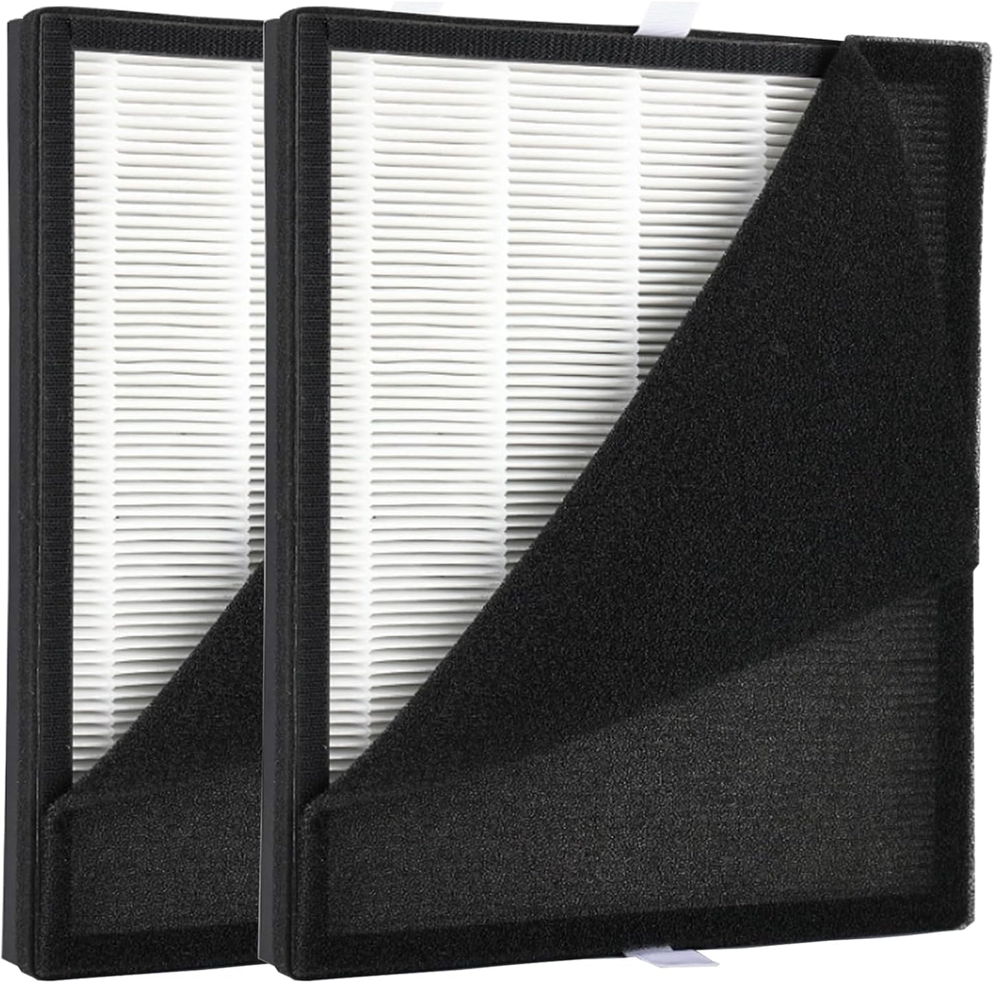 2 Packs KJ190L Replacement Filter with Washable Filter Compatible with MOOKA® H13 HEPA Filter Pet Air Purifier, Upgraded Activated Carbon Filter,Removes pet Hair Odors