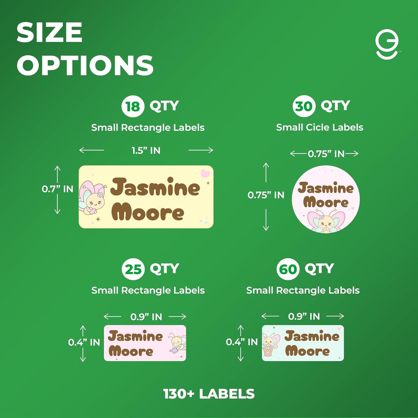 Personalized Name Tag Stickers for Kids (130+ Pack) | Butterfly Waterproof Labels for School Supplies, Bottles & Lunch Boxes | Custom Vinyl Name Labels for Clothing, Toys & More (D. Butterflies)