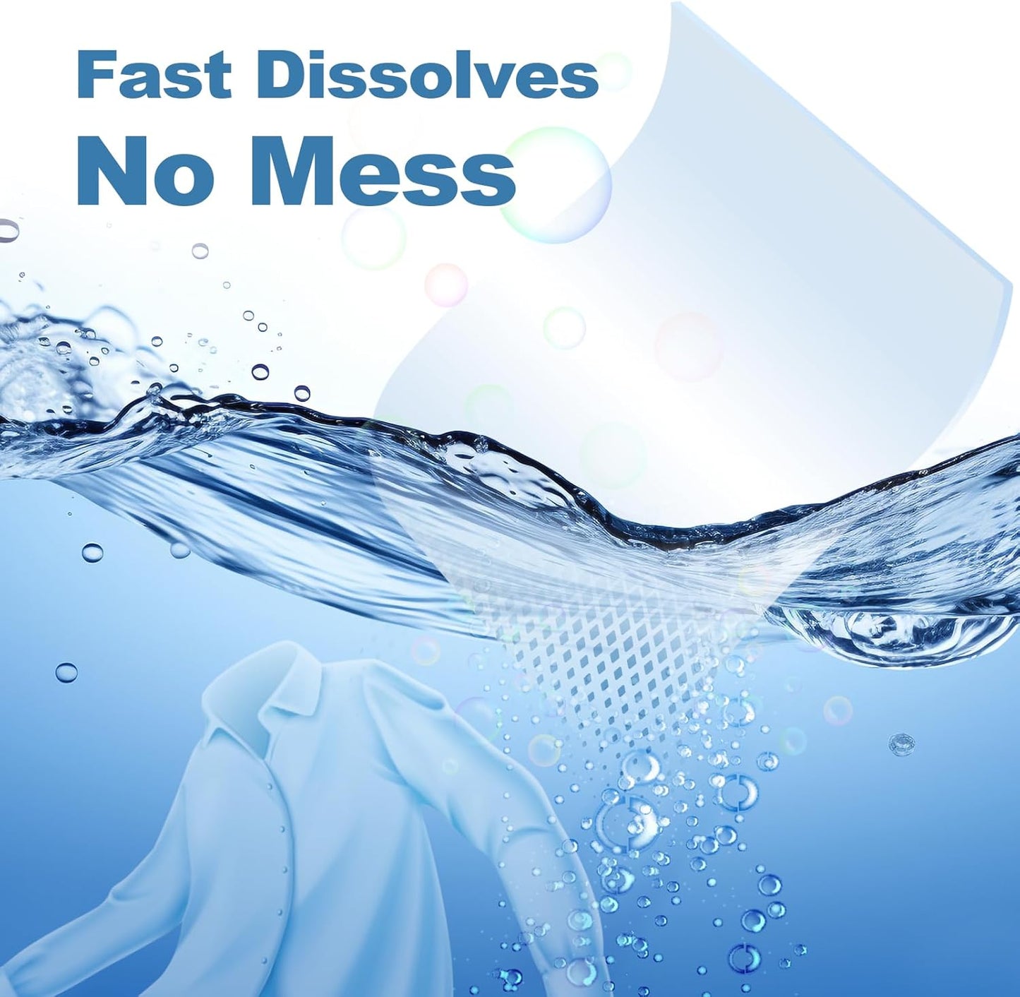 Laundry Detergent Sheet, Eco-Friendly & Hypoallergenic Wash Strips, Natural Ingredients, Ultra-Concentrated, Travel-Ready, No Plastic Jug- Unscented, (60 Loads) 30 Sheets