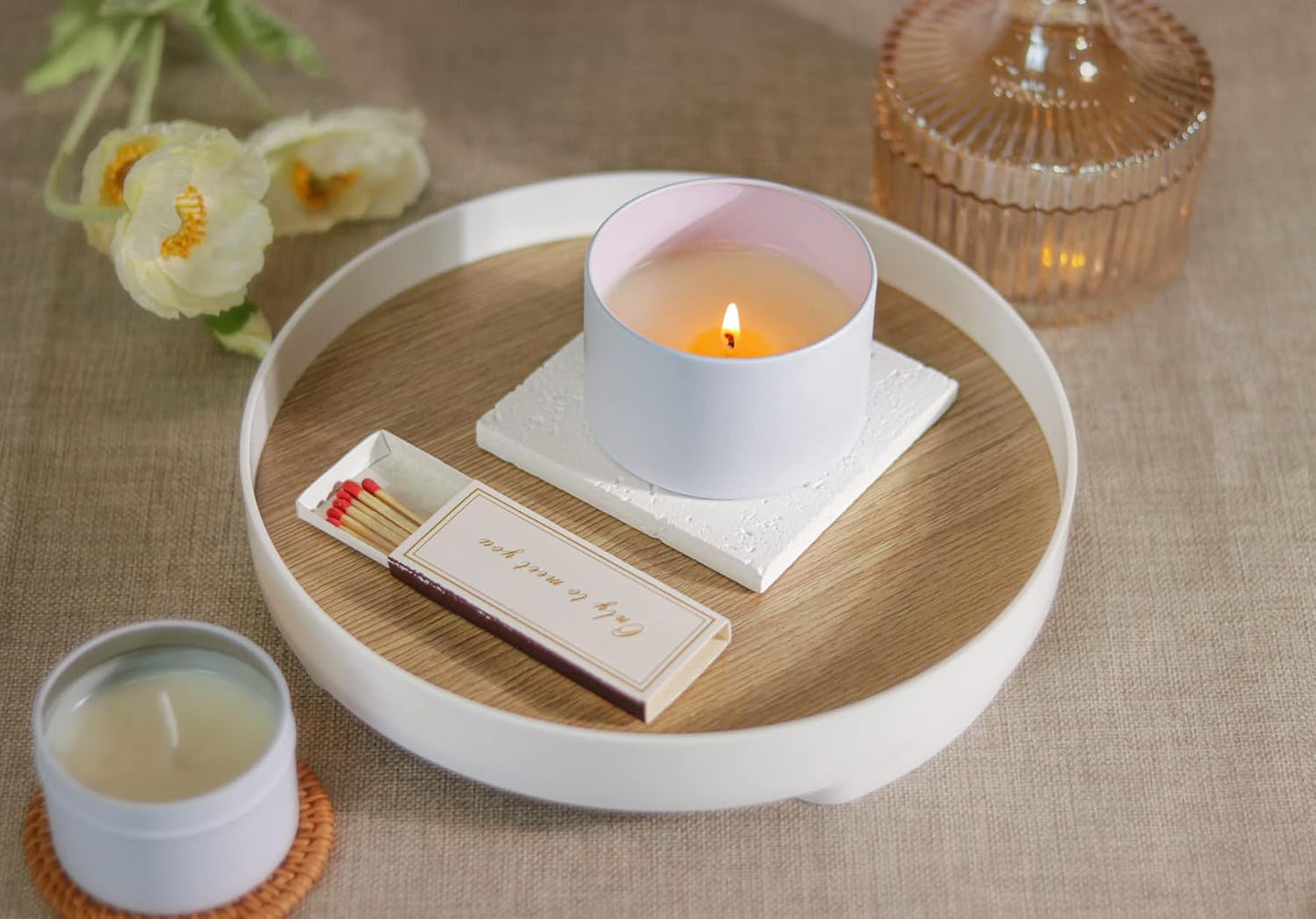 Aroparc White Candle Tins - 8oz, 24 Piece, Straight Sided Bulk Candle Containers for Candle Making Supplies