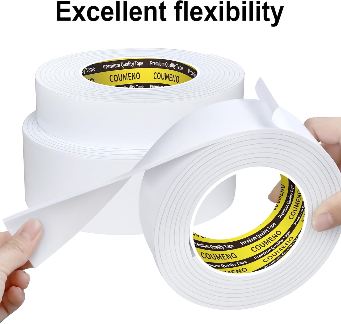 Single-Sided Adhesive White Foam Tape (EVA Material), Single-Sided Sealing Foam pad Sponge Tape for Window Waterproofing, self-Adhesive, Suitable for Sealing Doors and Windows 1.2inX9.84FT