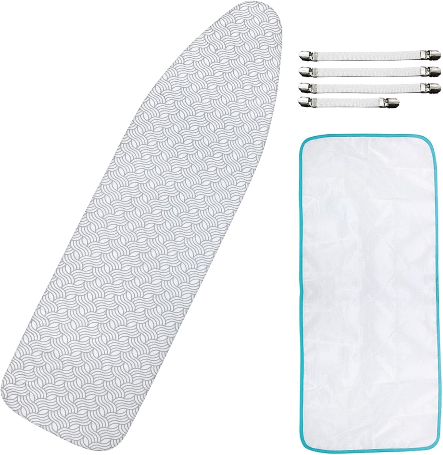 Dalykate Ironing Board Cover and Pad, 15" x 54", Thick Padding, Elastic Edge, Scorch & Stain Resistant, Includes Fasteners & Mesh Cloth