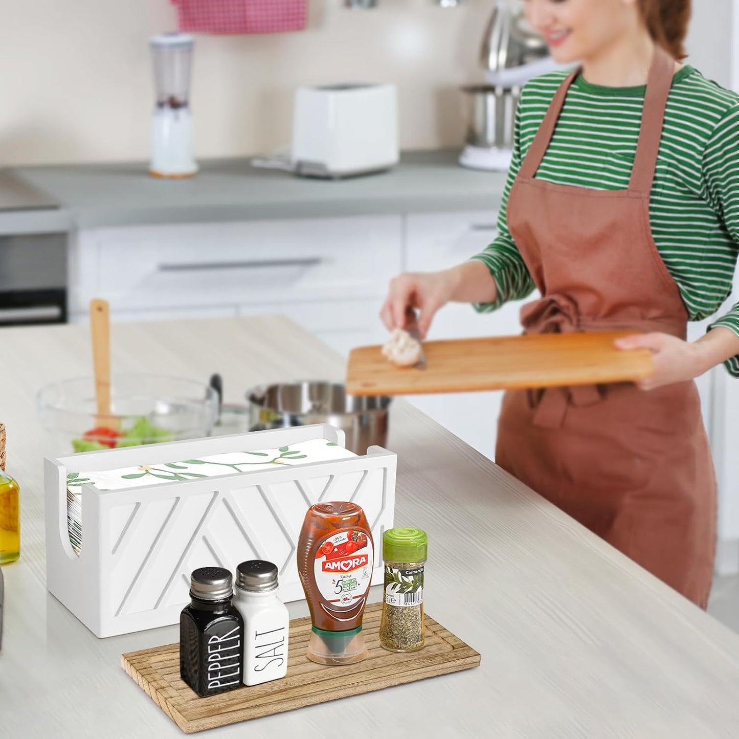 Paper Towel Dispenser Wall Mount, Paper Towel Holder Wall Mounted with Lid, Solid Wood Commercial C-Fold, Z-Fold, Trifold Hand Paper Towel Holder Dispenser Hand Towel Holder for Bathroom Kitchen Decor