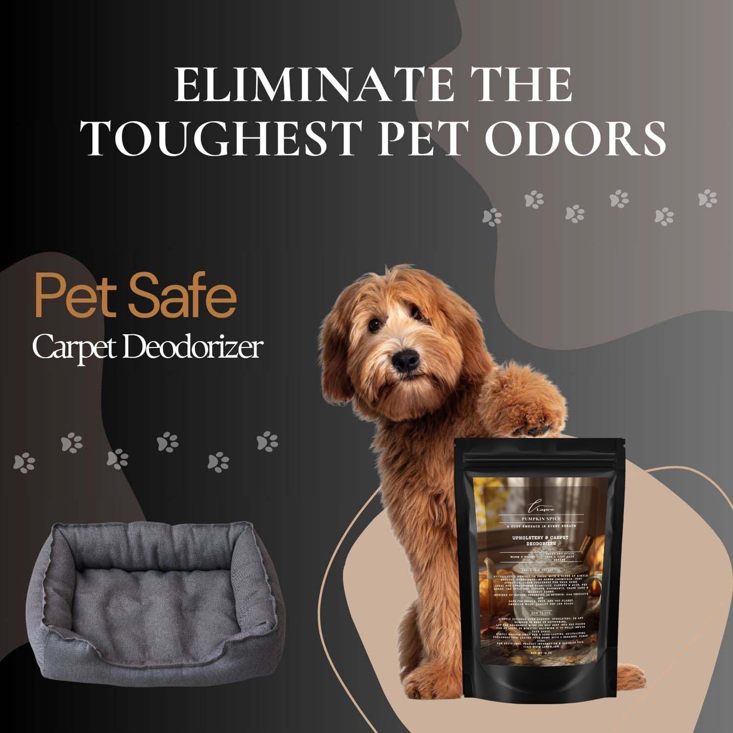 Pumpkin Spice Carpet Freshener Powder Value Size 36 oz | Powerful Odor Eliminator for Home | Upholstery Deodorizer | Carpet Deodorizer | Pet Urine | Cat Litter Box