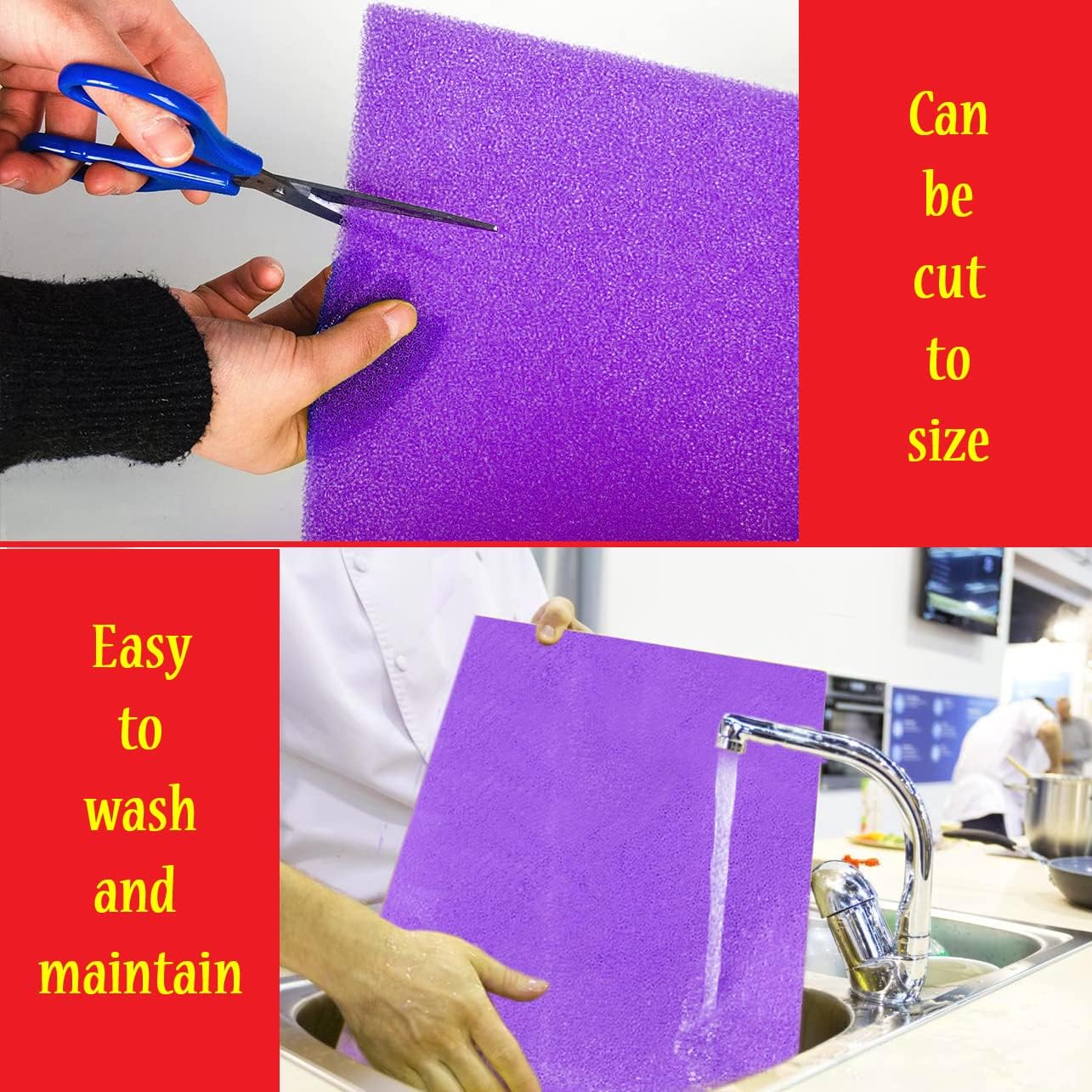 Dualplex® Fruit & Veggie Life Extender Liner for Fridge Refrigerator Drawers, 12x15 Inches (4 Pack) – Extends The Life of Your Produce & Prevents Spoilage (Purple)