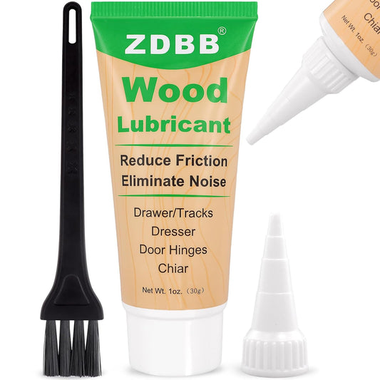 Wood Drawer Wax Lubricant Paste Door-Ease Lubricant Wear-Resistant Eliminate Sticking Noise Loosen Drawer Slide Grease for Wood Furniture, Window Track, Sliding Glass Doors, Hinges, 1 oz 1-Pack