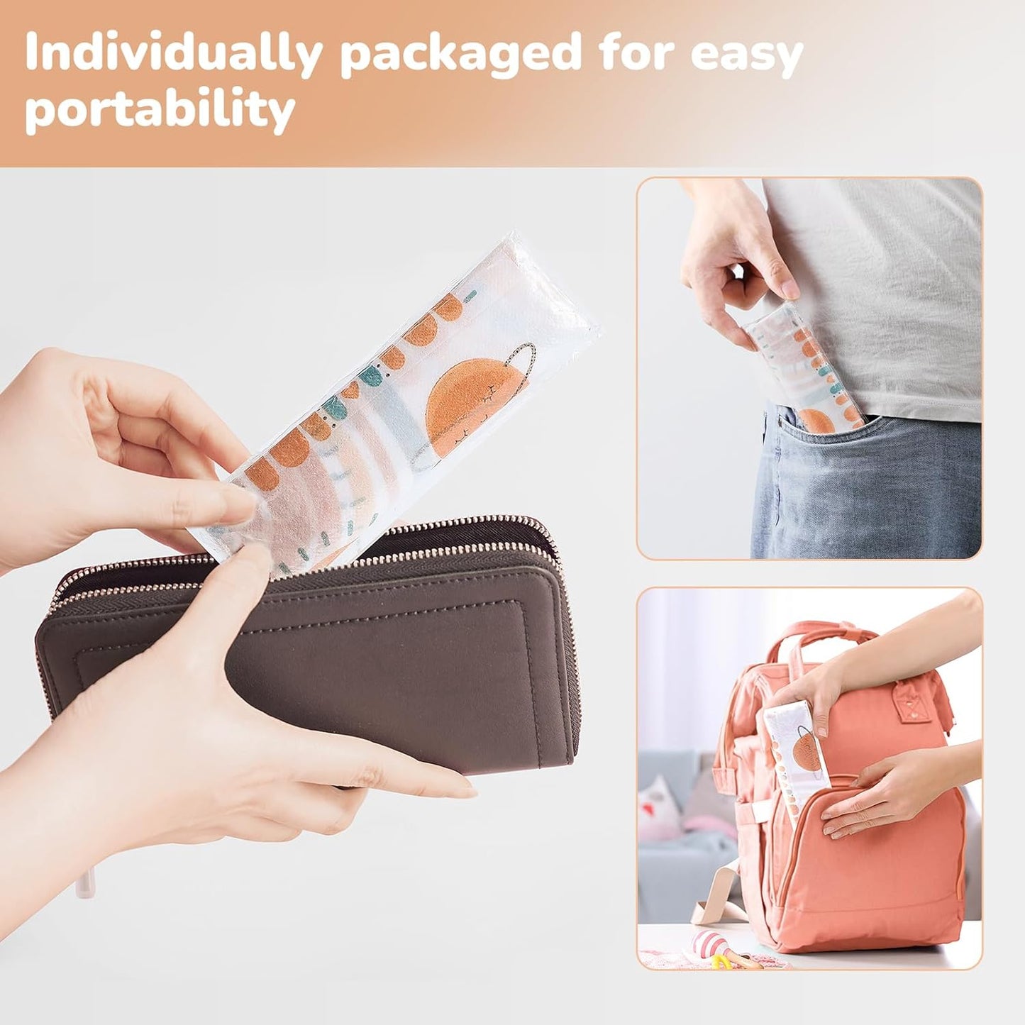 30 Pack Toilet Seat Covers Disposable, Individually Wrapped for Travel, Large Waterproof Potty Covers for Kids and Adults,Toddler Potty Training for Public Restroom, Airplane, Trip - Rainbow