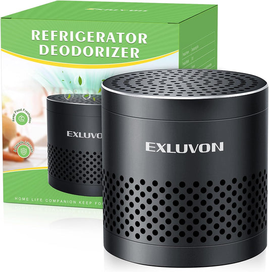 Refrigerator Deodorizer, Fridge Odor Eliminator Lasts for 10 Years, Household Essentials Travel Size Air Purifiers, More Effective Than Baking Soda and Bamboo Charcoal Air Purifying Bag, Black