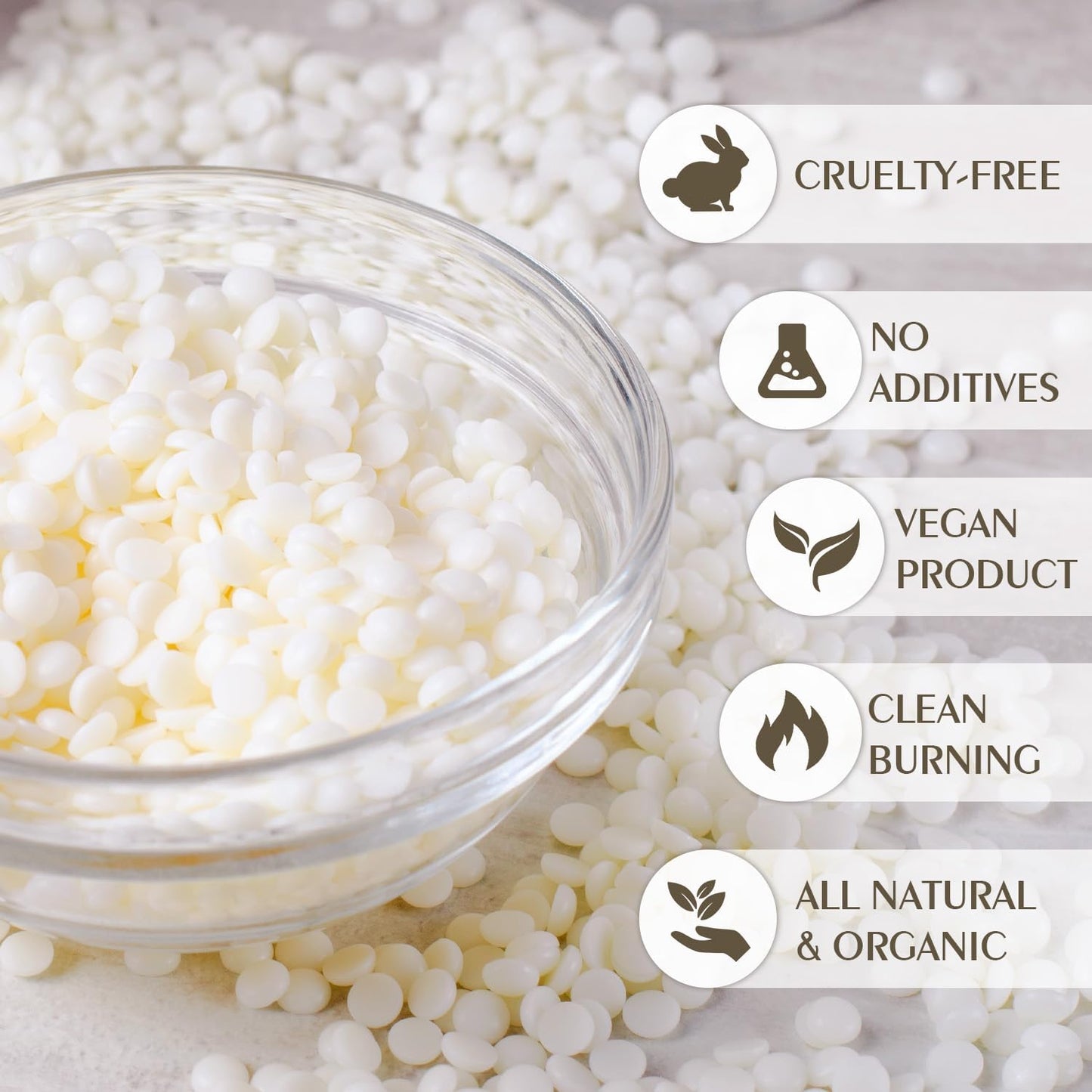 Soy Wax, Waxcanpy Natural Candle Wax, Organic Soy Wax for Candle Making from Farm, No Additives, Harmless and Pure (2lb)