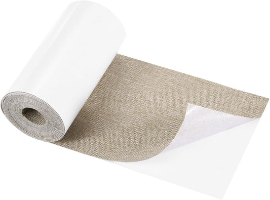 Repair Patches Repair Tape Self-Adhesive DIY Repair Patch Linen Gear Patch for Sofa, Furniture, Chair, Clothing,Tents,3.5x79 Inch,Light Brown