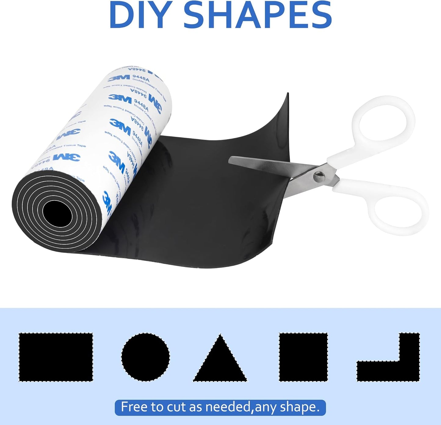 Silicone Furniture Pads, 5" x 40" Non Slip Furniture Pads Anti Skid Pads Non Slip Self Adhesive Cuttable Silicone Tape Strip Roll for Protecting Hardwood Floors Chair Wall Protector - Black